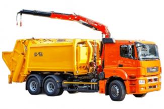 Garbage trucks with rear loading and KMU